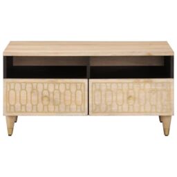 Berkfield Home Coffee Table 80x54x40 cm Solid Wood Mango in Brown - Size: 80 x 54 x 40 cm - thumbnail 3