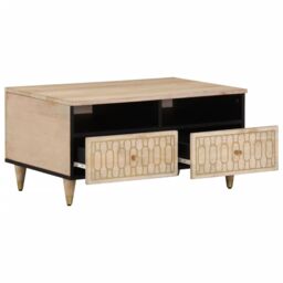 Berkfield Home Coffee Table 80x54x40 cm Solid Wood Mango in Brown - Size: 80 x 54 x 40 cm - thumbnail 2