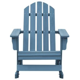 Berkfield Home Garden Adirondack Rocking Chair Solid Fir Wood Blue - thumbnail 2