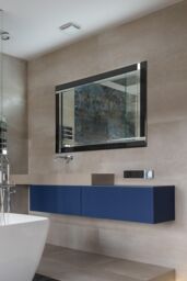 MirrorOutlet 'Aston' Black All Glass Venetian Wall Mirror 120 x 80 CM