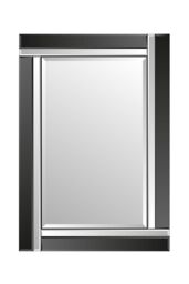 MirrorOutlet 'Aston' Black All Glass Venetian Wall Mirror 120 x 80 CM - thumbnail 2