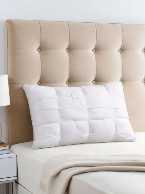 Living and Home 1000g Comfortable High Elasticity Twisted-Pleat Pillow in White - image 1