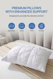 Living and Home 1000g Comfortable High Elasticity Twisted-Pleat Pillow in White - thumbnail 4