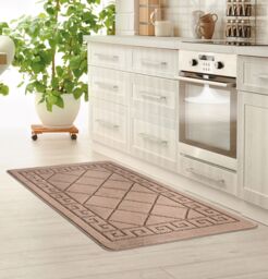 Smart Living Tribela Heavy Duty Machine Washable Hallway Kitchen Non Slip Door Mat in Beige - Size: 50 cm x 80 cm - thumbnail 3