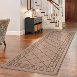 Smart Living Tribela Heavy Duty Machine Washable Hallway Kitchen Non Slip Door Mat in Beige - Size: 50 cm x 80 cm - thumbnail 2