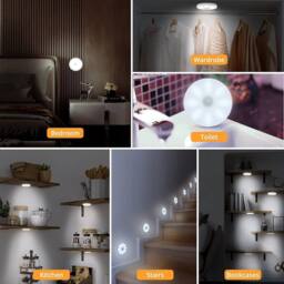 SPETLEK Sensor Light LED Motion PIR USB Portable Cabinet Stair Night Lamp in White - thumbnail 4