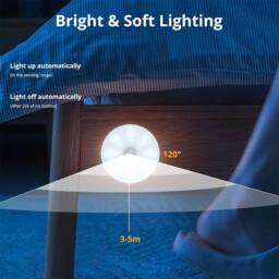 SPETLEK Sensor Light LED Motion PIR USB Portable Cabinet Stair Night Lamp in White - thumbnail 3