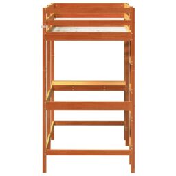 Berkfield Home Loft Bed without Mattress Wax Brown 90x200 cm Solid Wood Pine - thumbnail 5