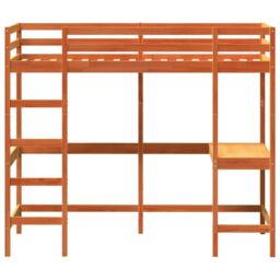 Berkfield Home Loft Bed without Mattress Wax Brown 90x200 cm Solid Wood Pine - thumbnail 4