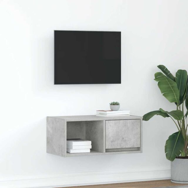 Berkfield Home TV Cabinet Concrete Grey 60x31x25.5 cm Engineered Wood - image 1