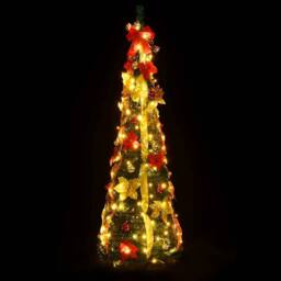Berkfield Home Beautiful Artificial Christmas Tree Pop-up 150 LEDs Green 180 cm - thumbnail 3