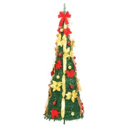 Berkfield Home Beautiful Artificial Christmas Tree Pop-up 150 LEDs Green 180 cm - thumbnail 5