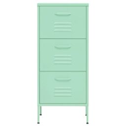 Berkfield Home Storage Cabinet Mint 42.5x35x101.5 cm Steel in Green - thumbnail 3