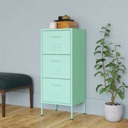 Berkfield Home Storage Cabinet Mint 42.5x35x101.5 cm Steel in Green