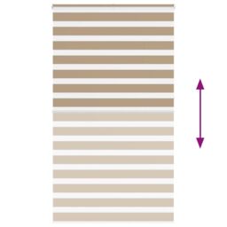 Berkfield Home Zebra Blind Sand Brown 120x230 cm Fabric Width 115.9 cm Polyester - thumbnail 5
