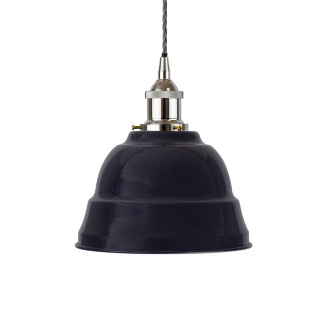 SE Home Navy Blue Lincoln Pendant Light - Nickel - Grey Twisted - image 1