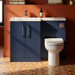 Balterley Floor Standing Vanity, WC Unit, Pan, Seat & Cistern - Midnight Blue - thumbnail 8