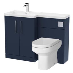 Balterley Floor Standing Vanity, WC Unit, Pan, Seat & Cistern - Midnight Blue - thumbnail 1