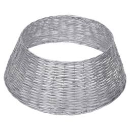 VFM e-Store Christmas Tree Skirt Decoration 70cm x 70cm Silver X 1 - Size: 70 cm x 70 cm
