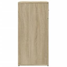 Berkfield Home Sideboard Sonoma Oak 79x38x80 cm Engineered Wood in Light Oak - Size: 79 x 38 x 80 cm - thumbnail 6