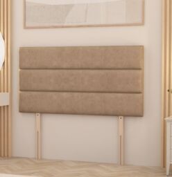 Somnior Chambery 2 Draw Divan Bed Frame with Headboard Plush Velvet in Beige - Size: Small Single - thumbnail 3