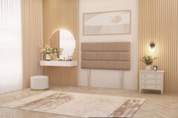Somnior Chambery 2 Draw Divan Bed Frame with Headboard Plush Velvet in Beige - Size: Small Single - thumbnail 4