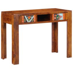Berkfield Home Desk 100x50x75 cm Solid Wood Acacia in Brown - Size: 100 x 50 x 75 cm - thumbnail 8