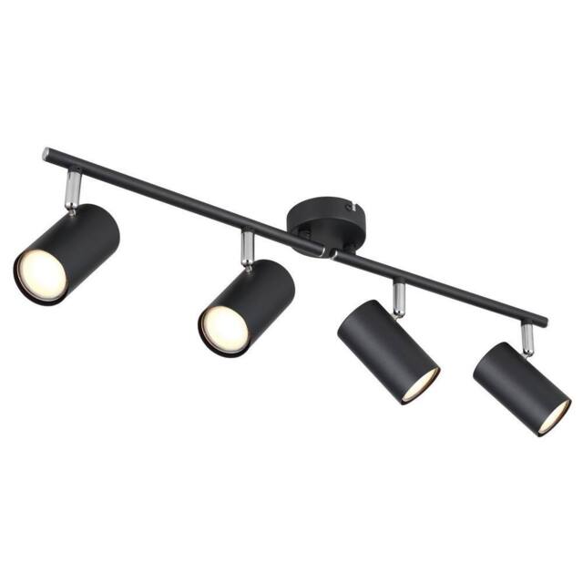 Netlighting Allvi Ceiling Spotlight Bar Matt Black 4x GU10 - image 1