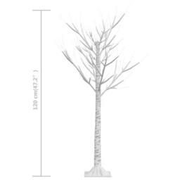 Berkfield Home Christmas Tree 128 LEDs 1.2 m Warm White Willow Indoor Outdoor - thumbnail 8