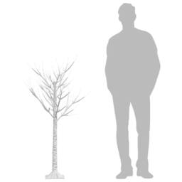 Berkfield Home Christmas Tree 128 LEDs 1.2 m Warm White Willow Indoor Outdoor - thumbnail 7
