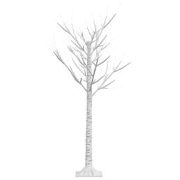 Berkfield Home Christmas Tree 128 LEDs 1.2 m Warm White Willow Indoor Outdoor - thumbnail 4
