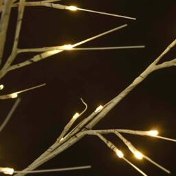 Berkfield Home Christmas Tree 128 LEDs 1.2 m Warm White Willow Indoor Outdoor - thumbnail 5