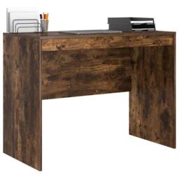 Berkfield Home Modern Writing Desk Smoked Oak Particle board 100 x 50 x 76 cm Durable in Brown