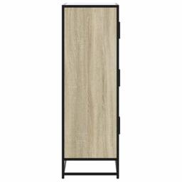 Berkfield Home Highboard Sonoma Oak 68x35x106.5 cm Engineered Wood & Metal in Light Brown - thumbnail 5