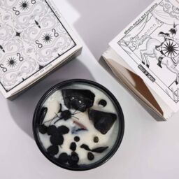 KDMD Hop Hare Crystal Magic Flower Candle - The Knight of Swords in Grey - thumbnail 4