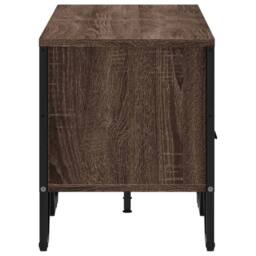 Berkfield Home TV Cabinet Brown Oak 122x34x41 cm Engineered Wood - Size: 122 x 34 x 41 cm - thumbnail 5