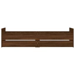 Berkfield Home Modern Bed Frame with Drawers Brown Oak 90x190 cm Single - thumbnail 6