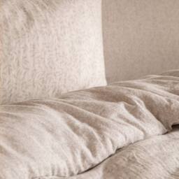 Yard Perrie Leaf Muslin 100% Cotton Duvet Cover Set in Natural - Size: Single - thumbnail 6