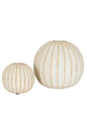 KDMD Grove Medium Woven Decorative Ball in White - thumbnail 4