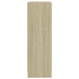 Berkfield Home Bookshelf Sonoma Oak 80x24x75 cm Engineered Wood in Brown - Size: 80 x 24 x 75 cm - thumbnail 5
