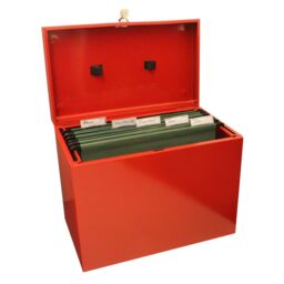 mysmartbuy Metal Lockable A4 File Box with 5 Suspension Files in Red - thumbnail 3