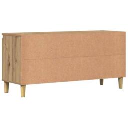 Berkfield Home TV Cabinet Artisan Oak 102x35x50 cm Engineered Wood in Brown - Size: 102 x 35 x 50 cm - thumbnail 6