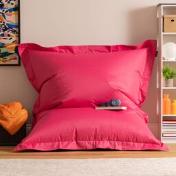 icon Bazaar Bag Navy Blue Giant Indoor Outdoor Bean Bag Lounger in Pink