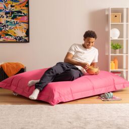 icon Bazaar Bag Navy Blue Giant Indoor Outdoor Bean Bag Lounger in Pink - thumbnail 3