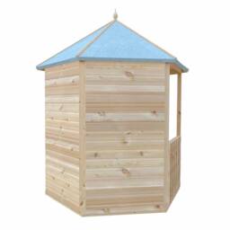 Shires Gazebo Arbour Dip Treated Garden Arch Seat Approx 6 x 7 Feet in Light Brown - thumbnail 5