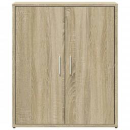 Berkfield Home Sideboard Sonoma Oak 60x31x70 cm Engineered Wood in Light Brown - Size: 60 x 31 x 70 cm - thumbnail 5