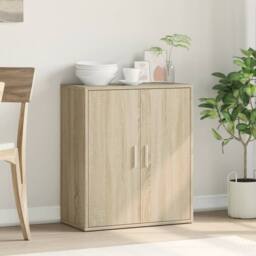 Berkfield Home Sideboard Sonoma Oak 60x31x70 cm Engineered Wood in Light Brown - Size: 60 x 31 x 70 cm - thumbnail 1