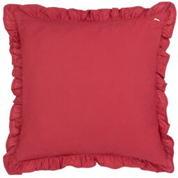 Paoletti Haven Floral Cotton Velvet Cushion in Rose - Size: 50 cm x 50 cm - thumbnail 2