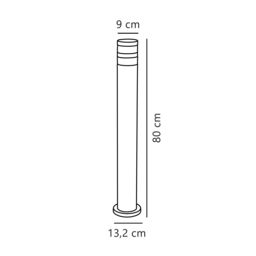 Nordlux Modern Outdoor Garden Post Black Aluminium E27 Weatherproof, IP44 - thumbnail 2