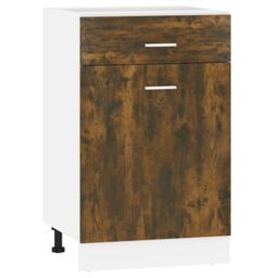 Berkfield Home Drawer Bottom Cabinet Smoked Oak 50x46x81, 5 cm Engineered Wood in Brown - thumbnail 2